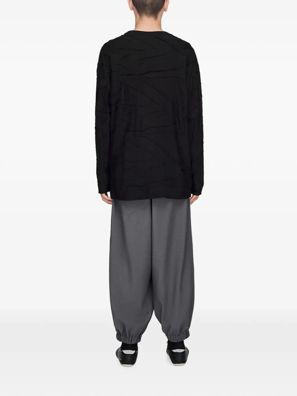 Y-3 Trui met gerafeld effect en raglanmouwen Zwart