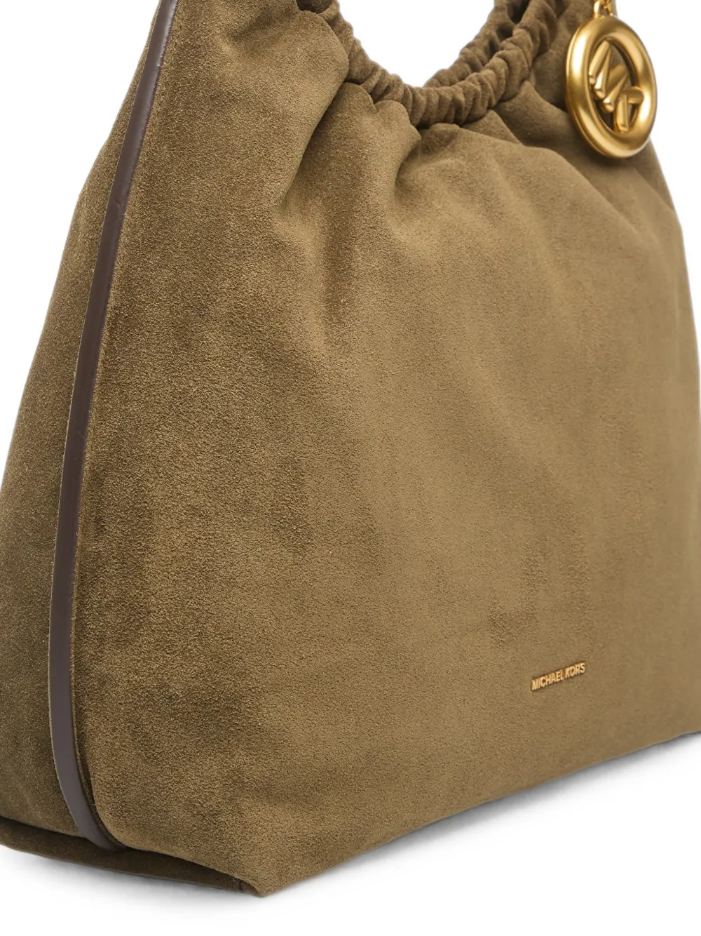 Michael Kors Shopper met kettingband en logobedel Bruin