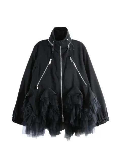 Noir Kei Ninomiya ruffled tulle-trim jacket