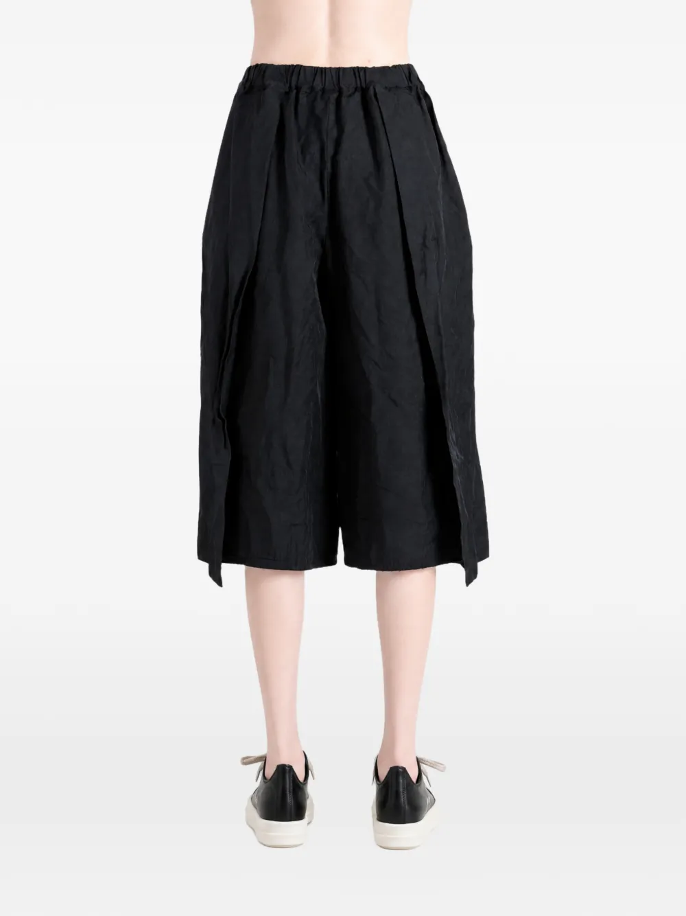 Comme Des Garçons Comme Des Garçons pleated cropped trousers Zwart