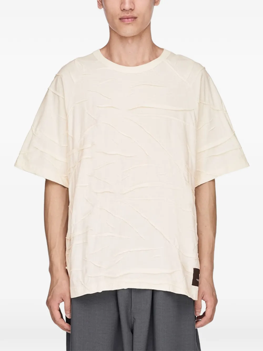 Y-3 pleated short-sleeve T-shirt