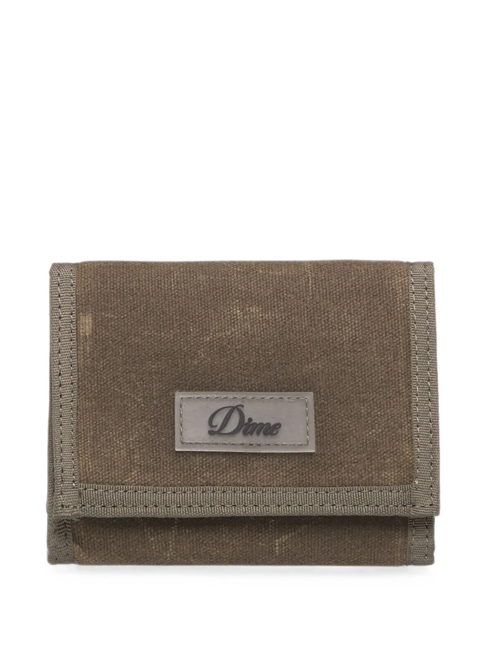 dime waxed touch-strap wallet - Verde