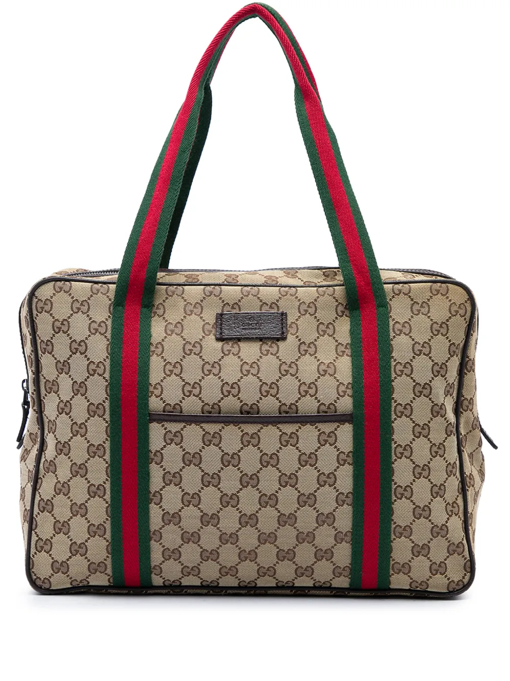 Gucci Pre-Owned 2016-2026 GG Canvas Web briefcase - Neutrals