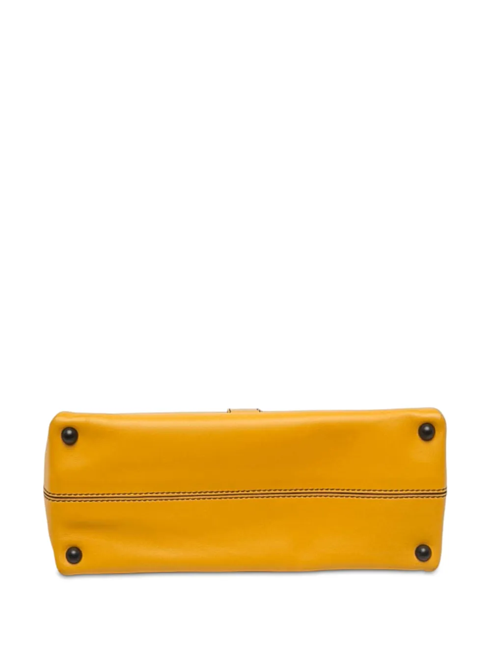 Bottega Veneta Pre-Owned 2012-2026 medium Intrecciato Nappa Piazza tas met afwerking Geel