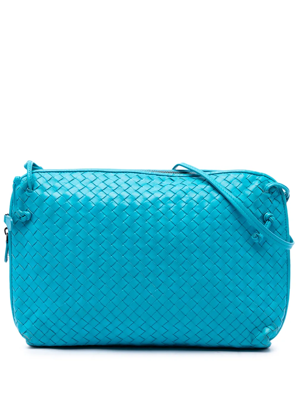 Bottega Veneta Pre-Owned 2012-2026 Large Nappa Intrecciato Nodini crossbody bag - Blu