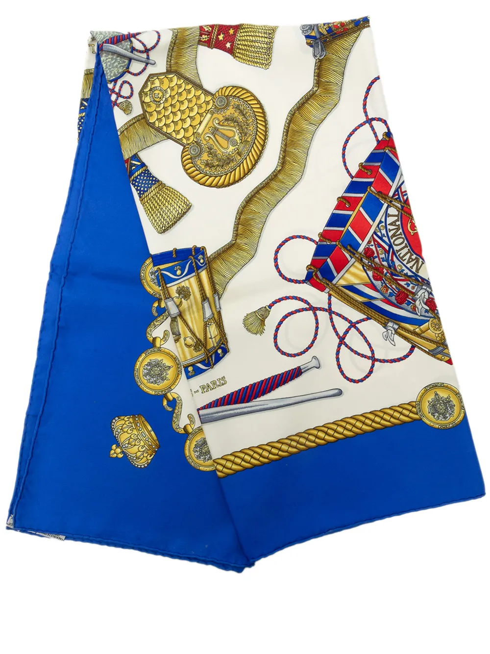 Hermès Pre-Owned 1980-2010 Les Tambours Silk Scarf 90 scarves - Weiß