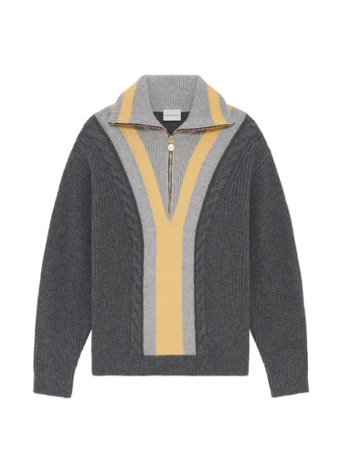 Drôle De Monsieur cable-knit half-zip sweater