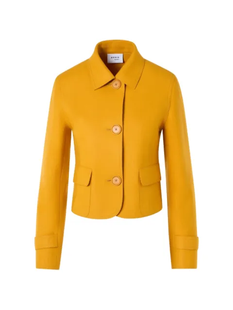 Akris button-up flap-pocket fitted jacket