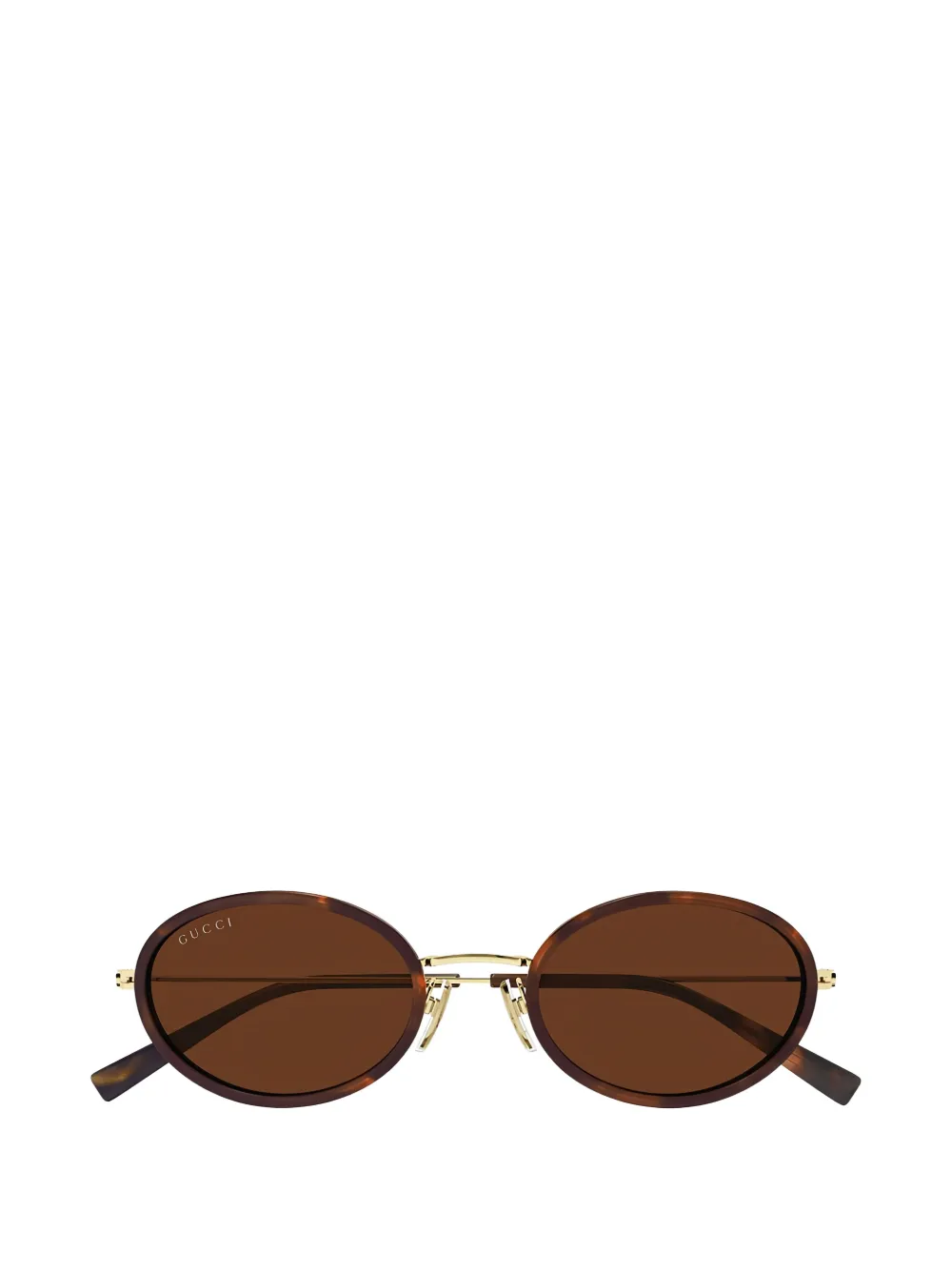 Gucci Eyewear Zonnebril met ovalen montuur Goud