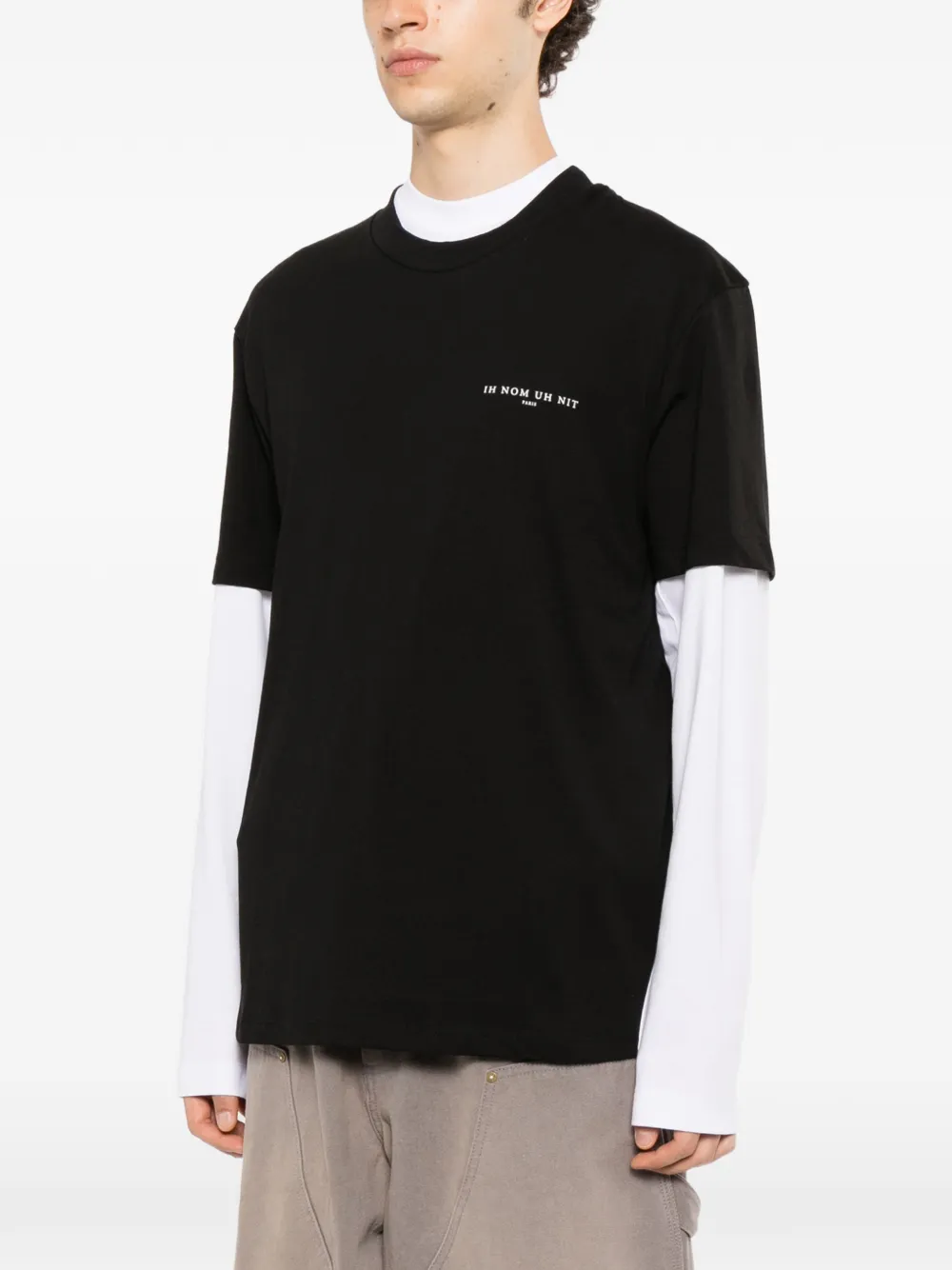Ih Nom Uh Nit Roses and Pearl T-shirt Zwart