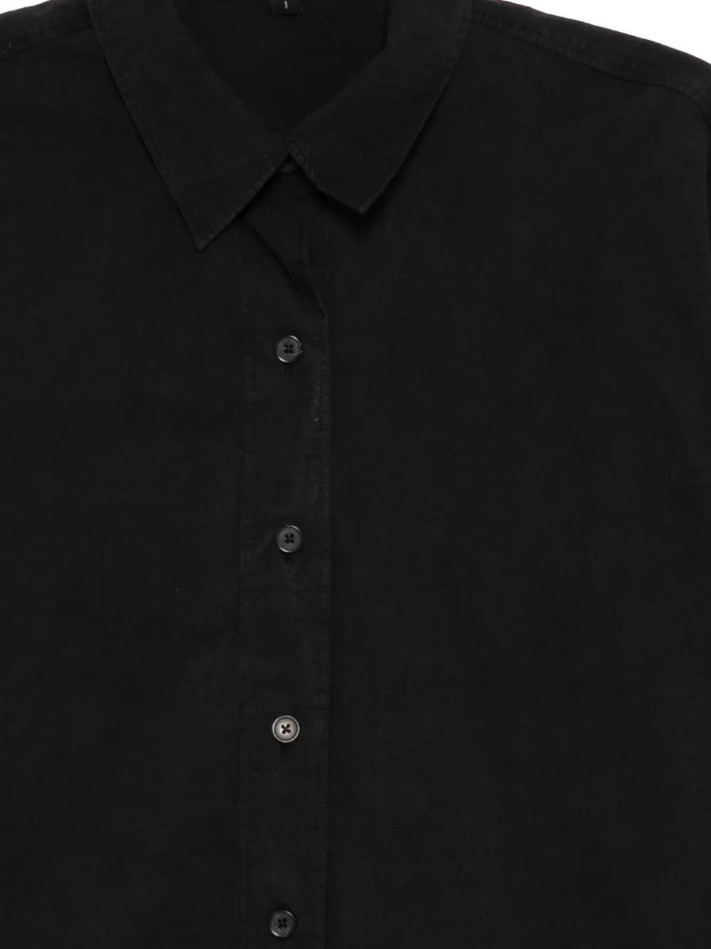 James Perse Getextureerde katoenen blouse Zwart
