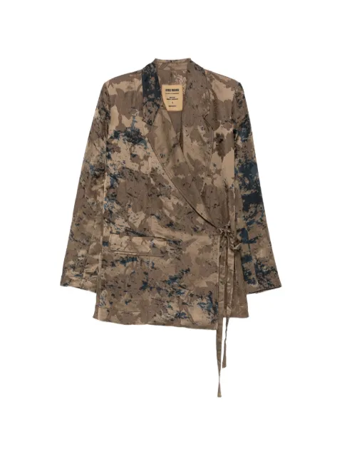 Uma Wang Khloe floral-print wrap jacket