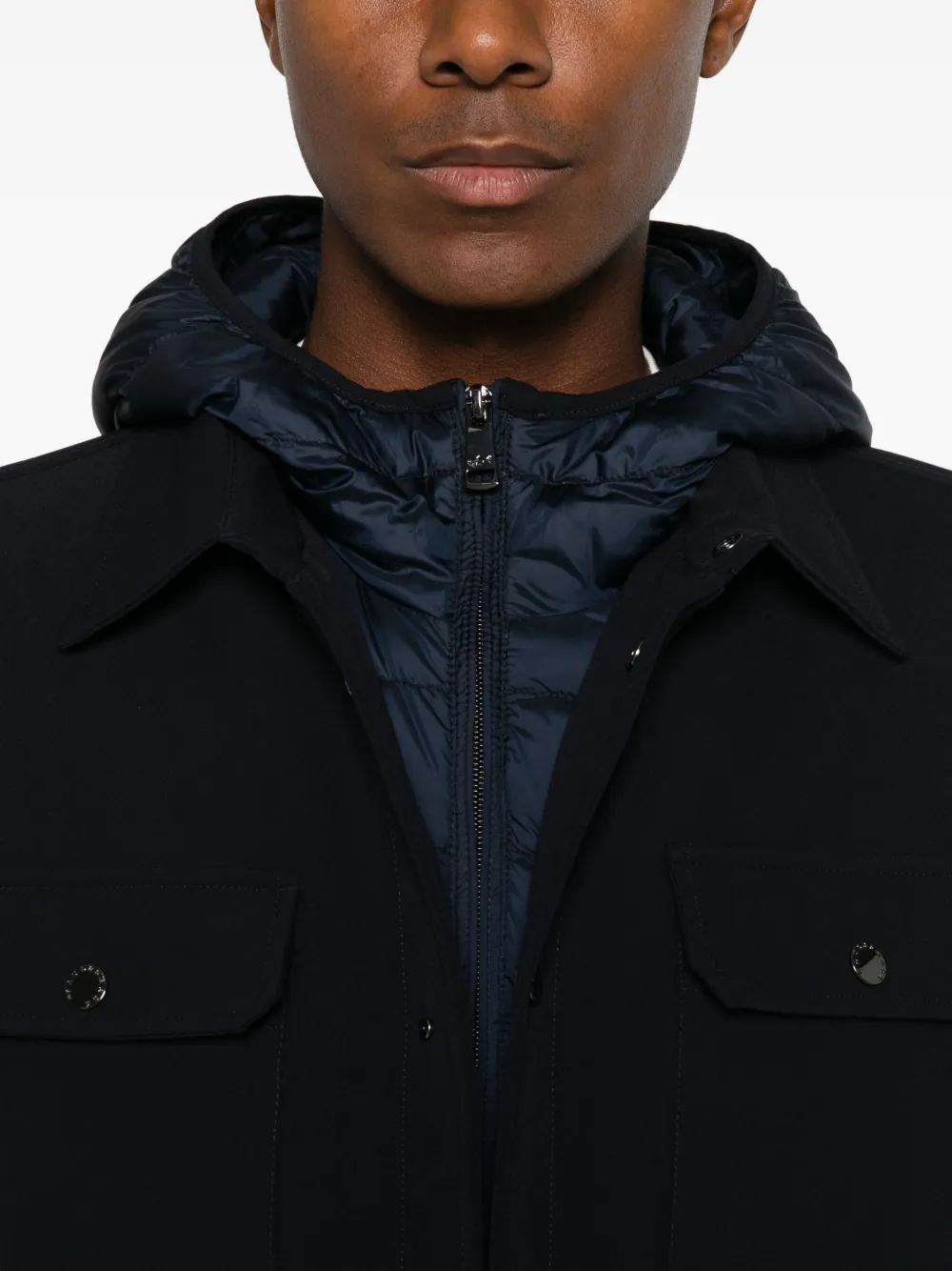 Paul & Shark Gelaagd jack met capuchon Blauw