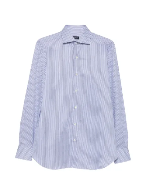 Finamore 1925 Napoli vertical-stripe long-sleeve shirt
