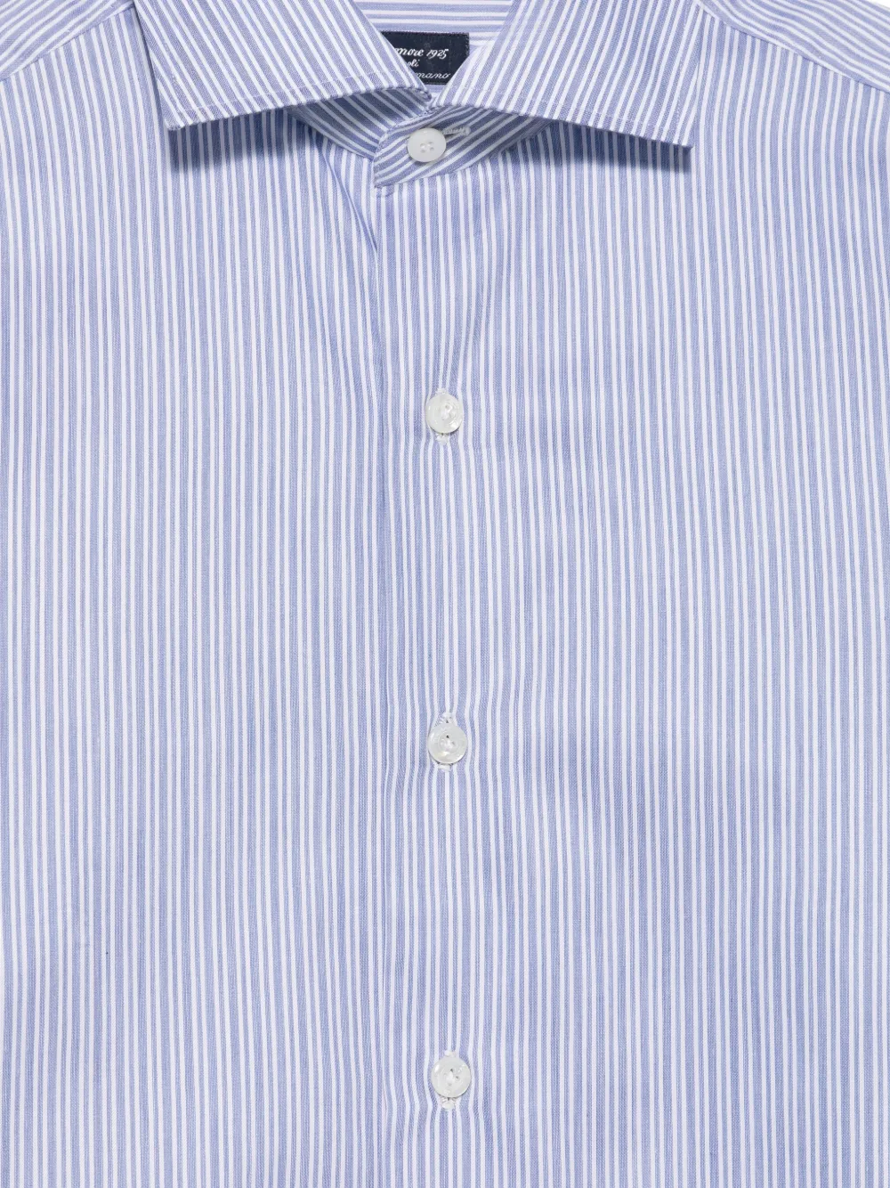 Finamore 1925 Napoli vertical-stripe long-sleeve shirt Blauw