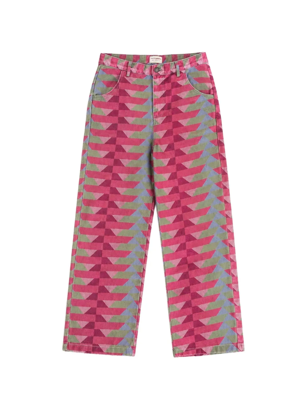 Favorite People Crew geometric-pattern wide-leg trousers