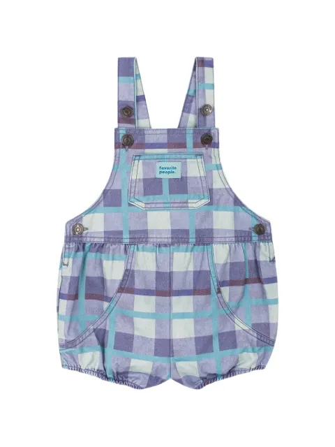 Favorite People Gathering check-pattern romper