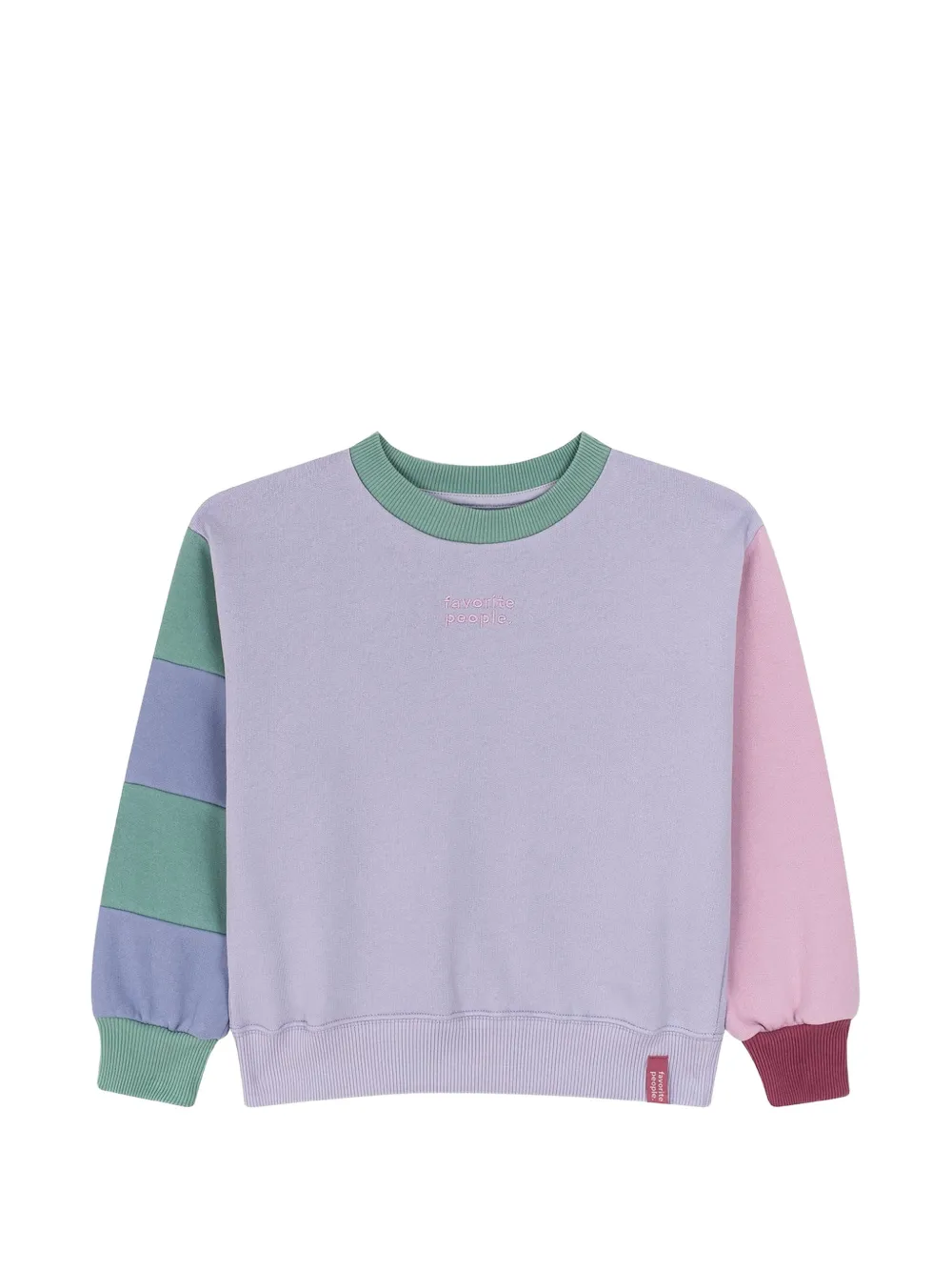 Favorite People Mixtape color-block sweatshirt - Viola