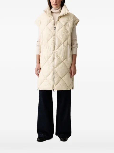 Gaudi diamond-quilted sleeveless coat