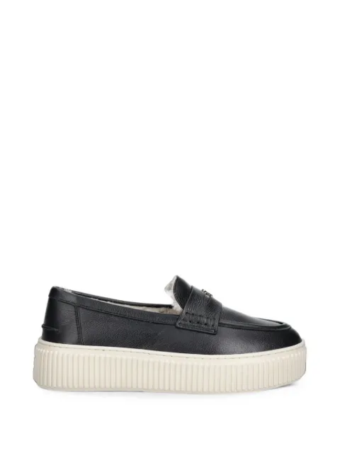 Furla leather platform loafers