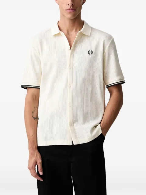 Fred Perry Laurel Wreath ribbed-knit shirt