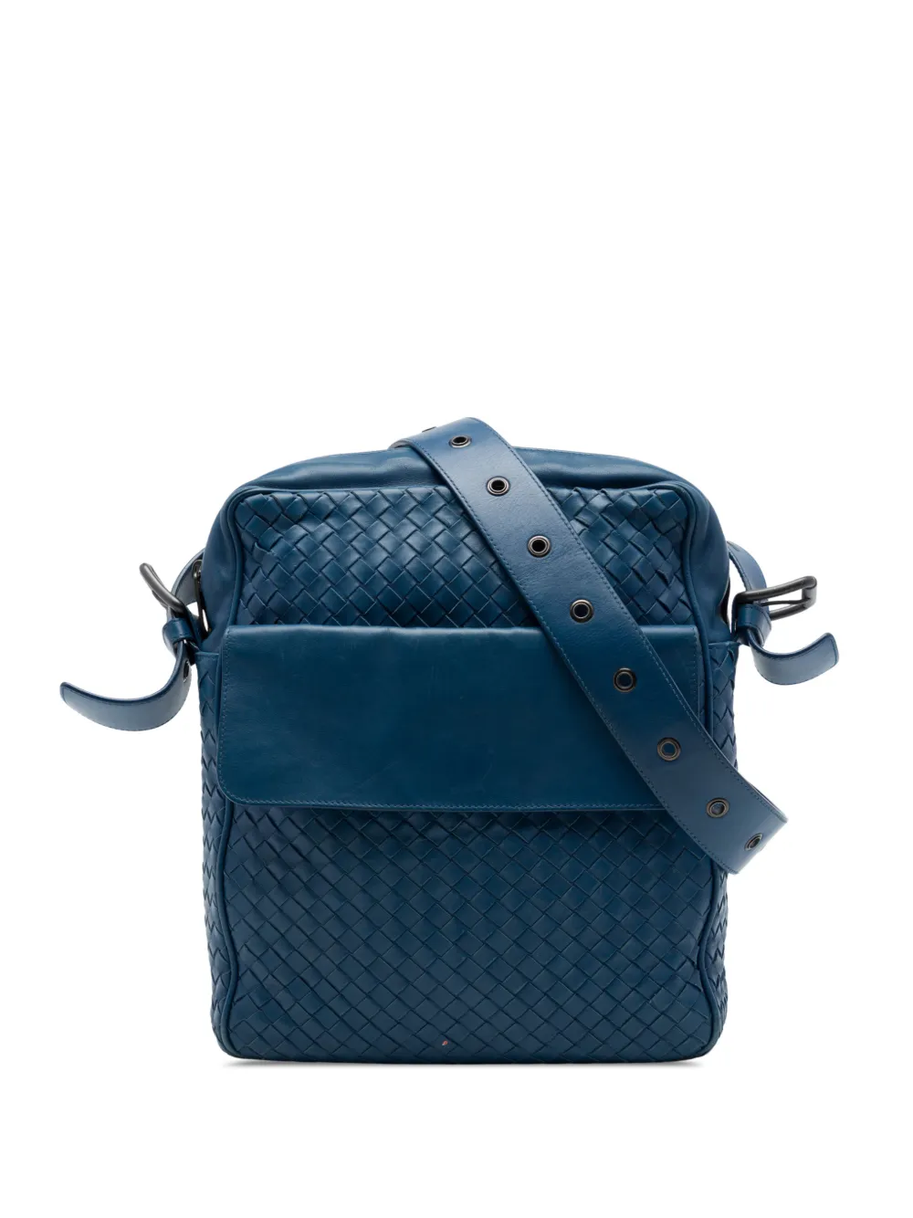Bottega Veneta Pre-Owned 2012-2026 Intrecciato Kuriertasche aus Nappaleder - Blau