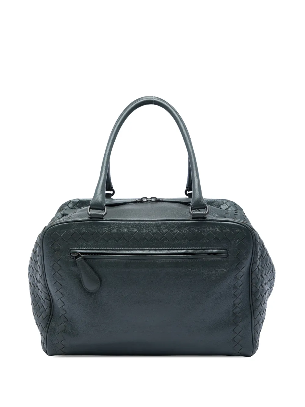 Bottega Veneta Pre-Owned petit sac à main Madras Brera à finitions en cuir de chèvre Intrecciato (2012-2026) - Gris