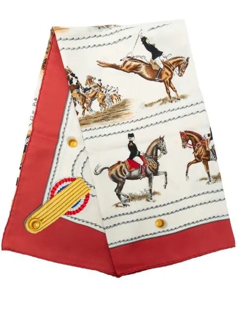 Hermès Pre-Owned 20th Century Cadre Noir Silk Scarf 90 scarves