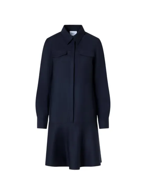 Akris ruffled-hem button-fastening mini dress