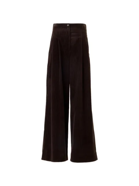 Akris Calça pantalona Florence de veludo cotelê com pregas
