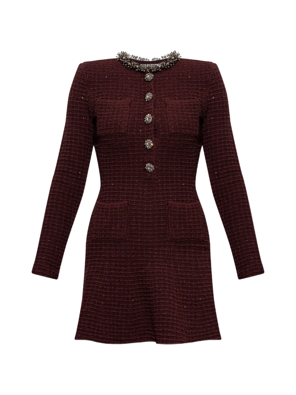 Self-Portrait embellished boucle mini dress