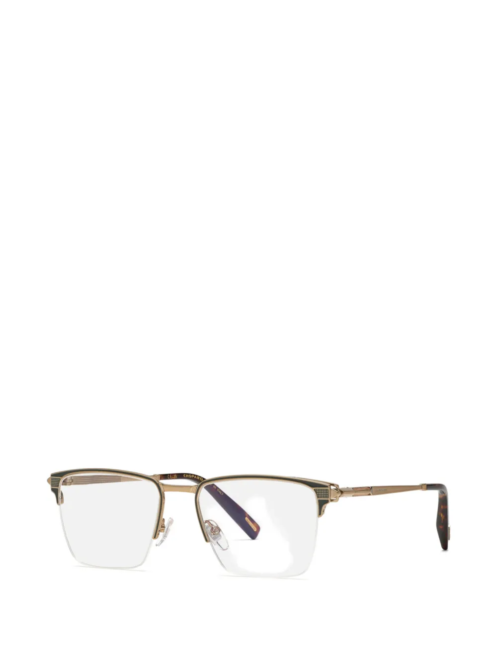 Chopard Browline-frame Glasses In Brown