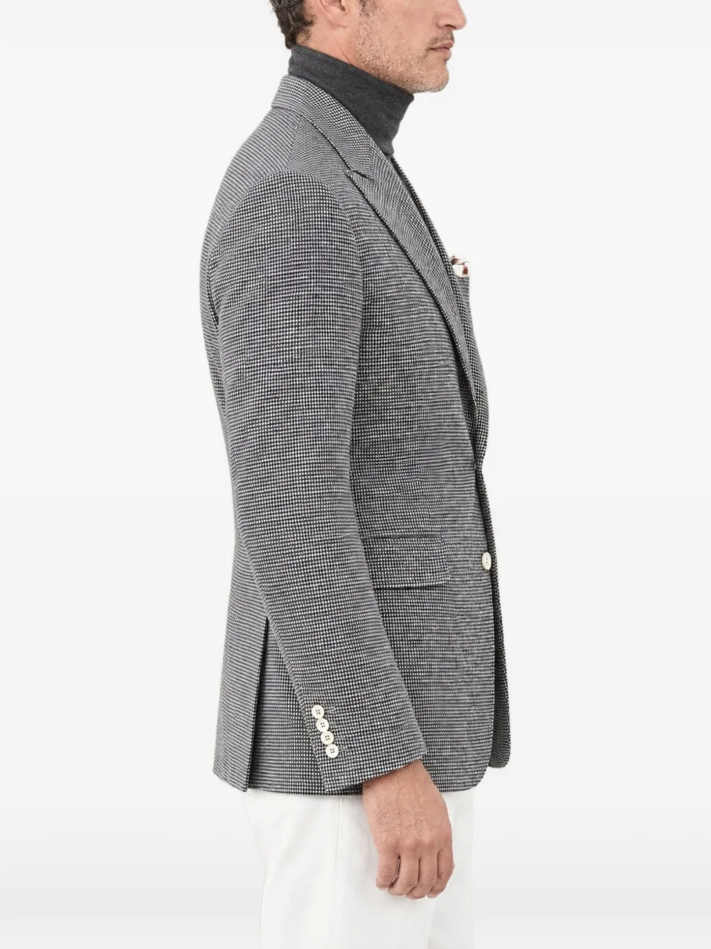 Brunello Cucinelli Geruite blazer Grijs
