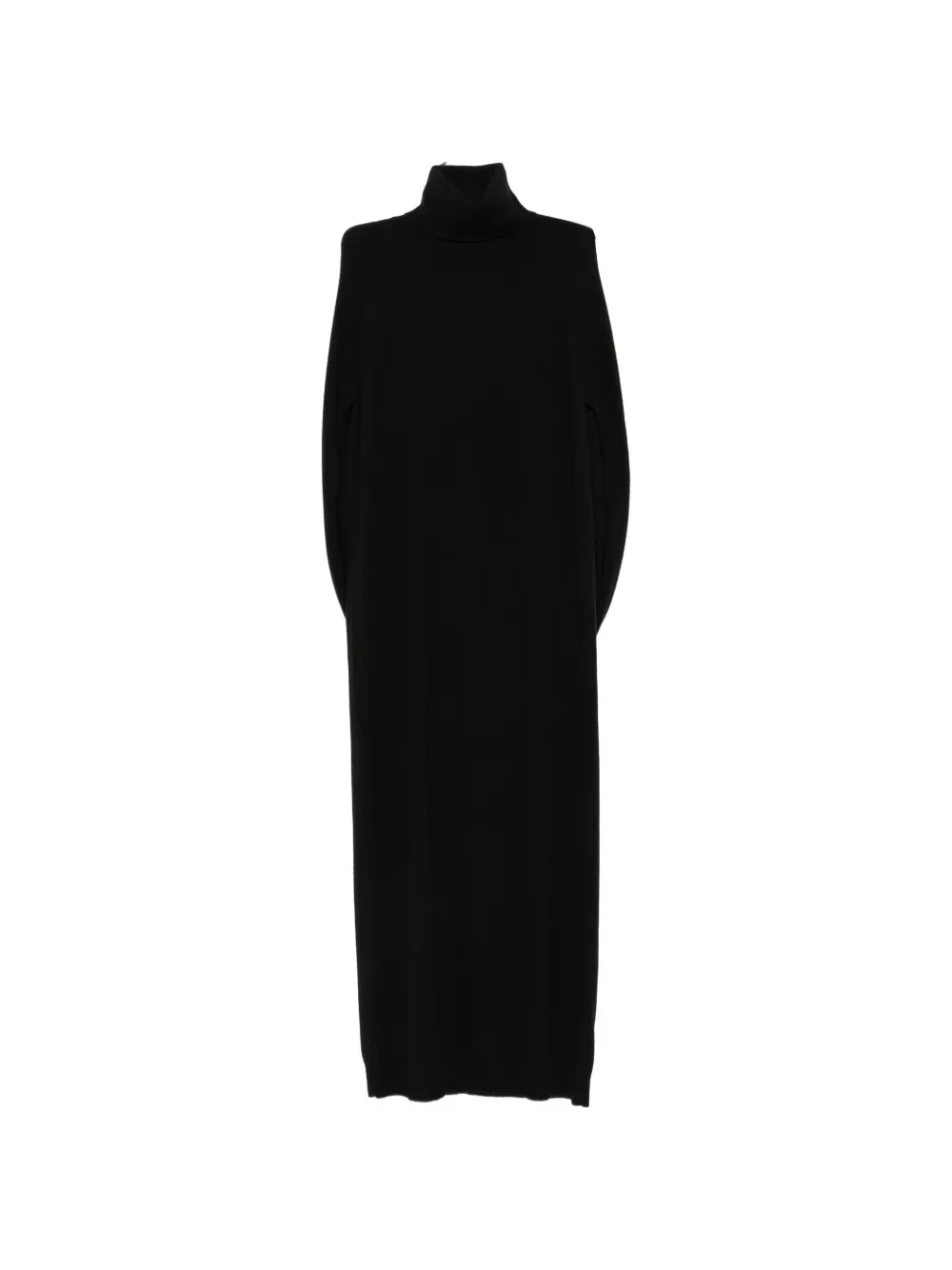 Uma Wang robe longue portefeuille à manches raglan et col montant - Noir Uma Wang robe longue portefeuille à manches raglan et col montant - Noir