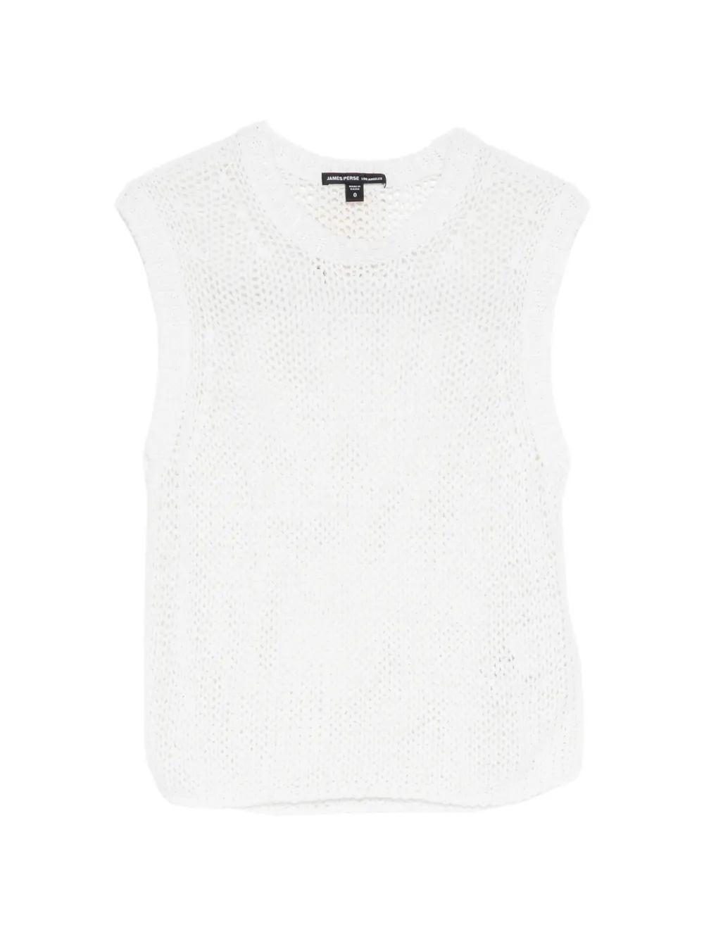 James Perse cotton linen sweater tank Wit