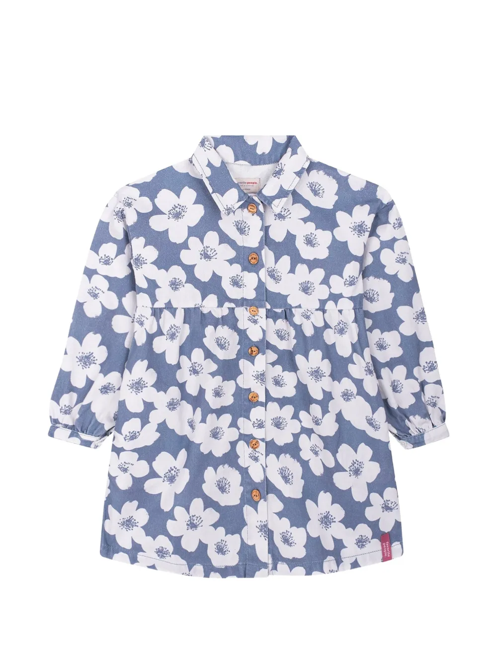 Favorite People robe-chemise Town Gossip à fleurs - Bleu