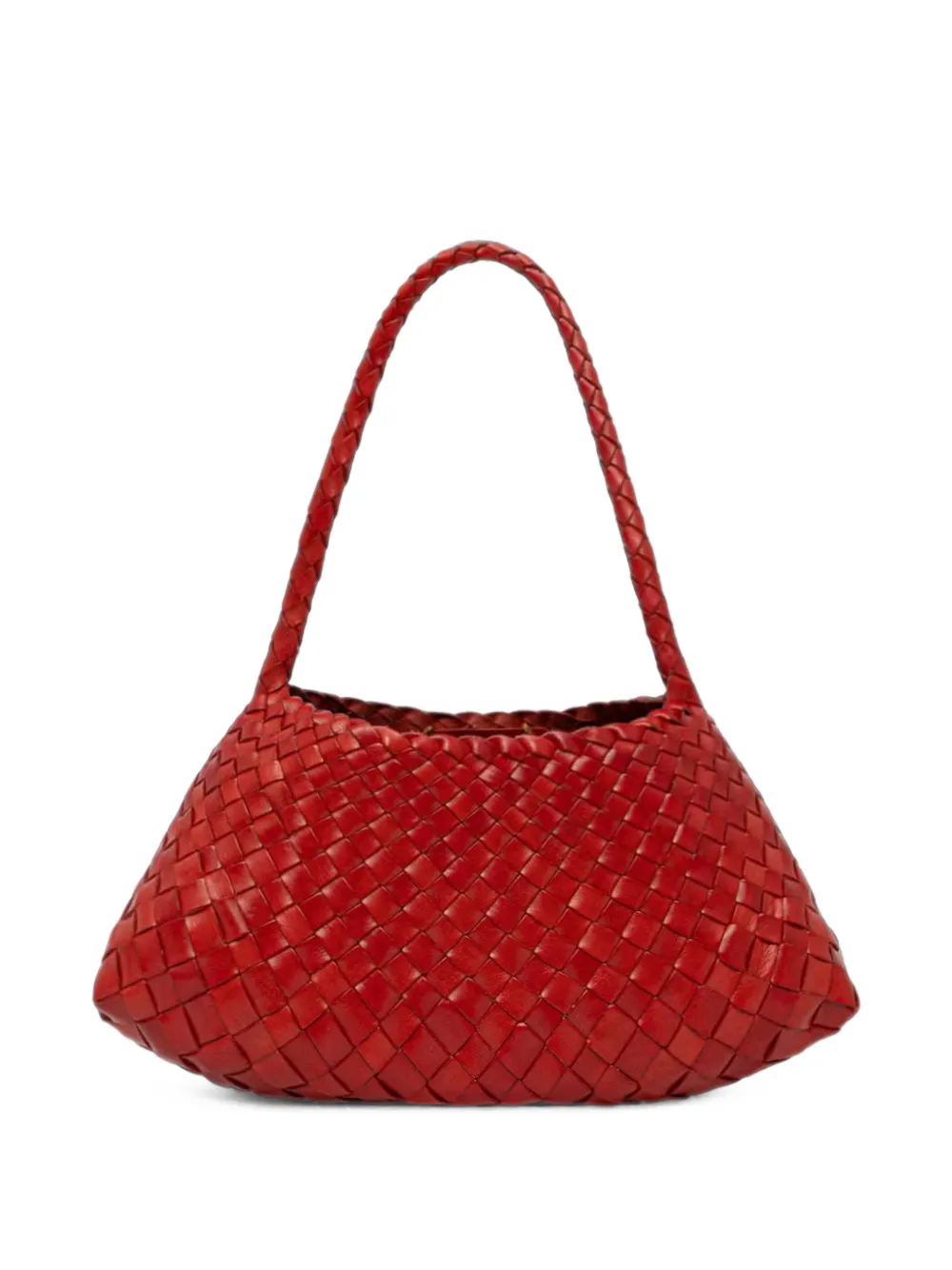 DRAGON DIFFUSION Rosanna woven leather shoulder bag - Rosso