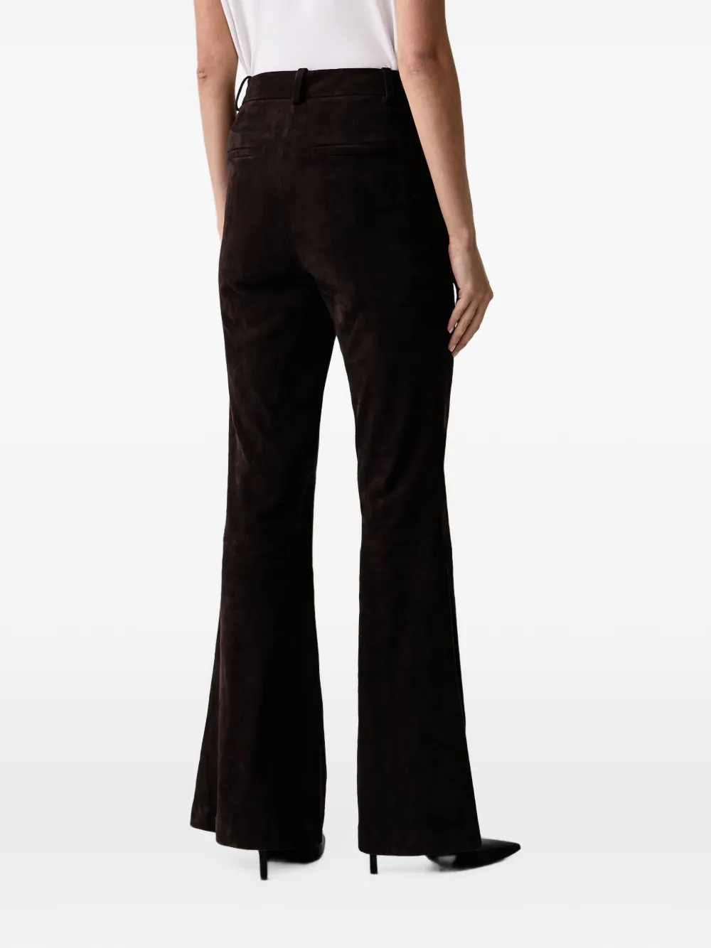 Gestuz GZsiela suede flared trousers Bruin