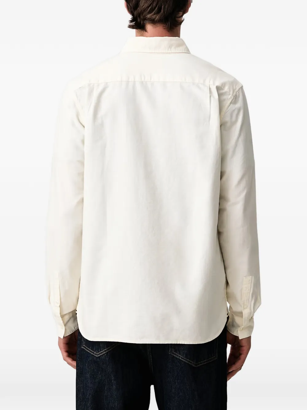 Fred Perry Oxford logo-embroidered button-down shirt Beige