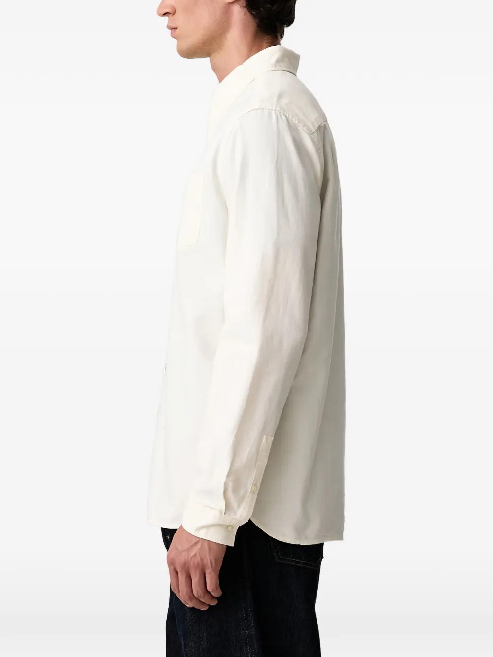 Fred Perry Oxford logo-embroidered button-down shirt Beige