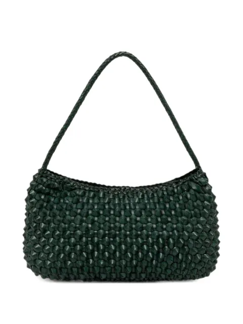 DRAGON DIFFUSION Basil Cactus woven-leather shoulder bag
