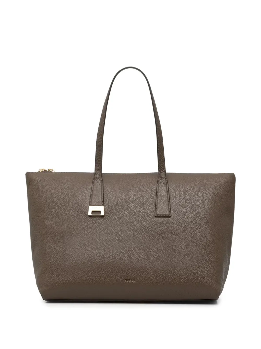 Furla large Olivia leather tote bag - Marrone