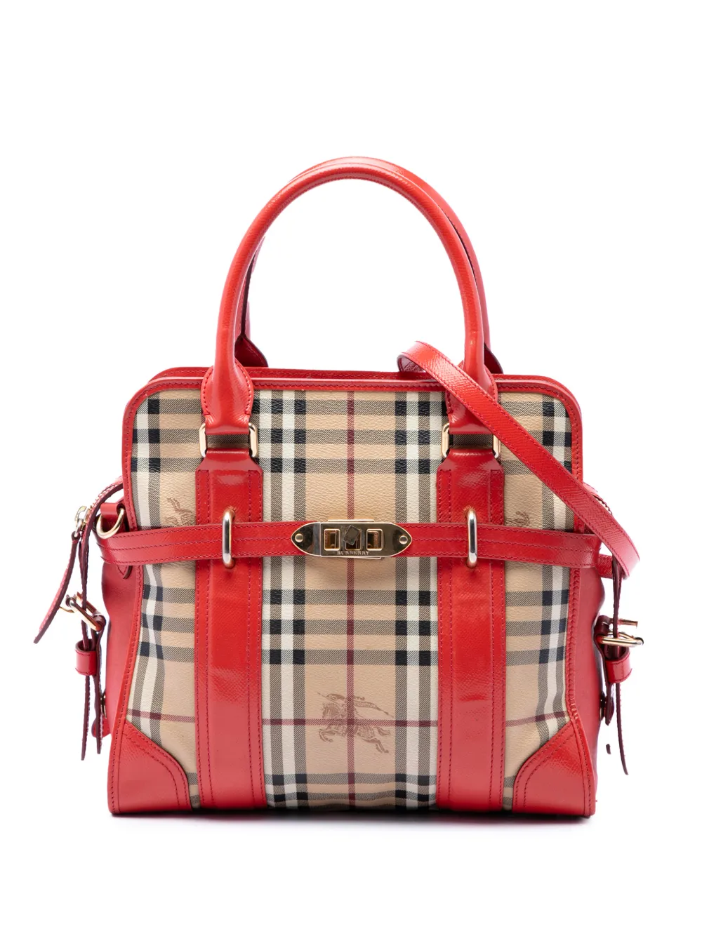 Burberry Pre-Owned sac à main Minford Portrait à motif Haymarket Check (2000-2017) - Tons neutres Burberry Pre-Owned sac à main Minford Portrait à motif Haymarket Check (2000-2017) - Tons neutres