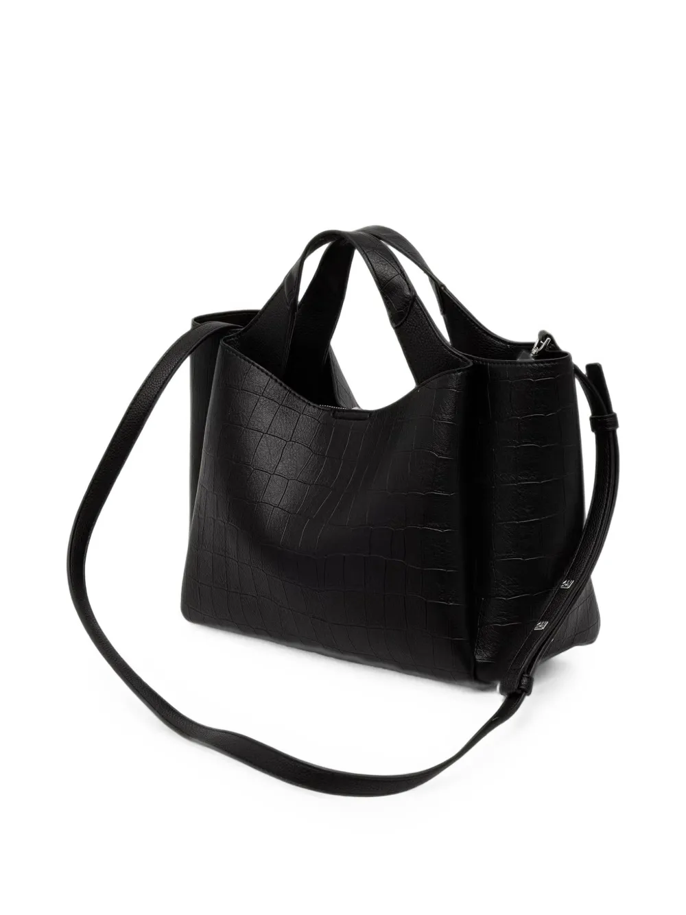 DKNY croc-effect tote bag Zwart