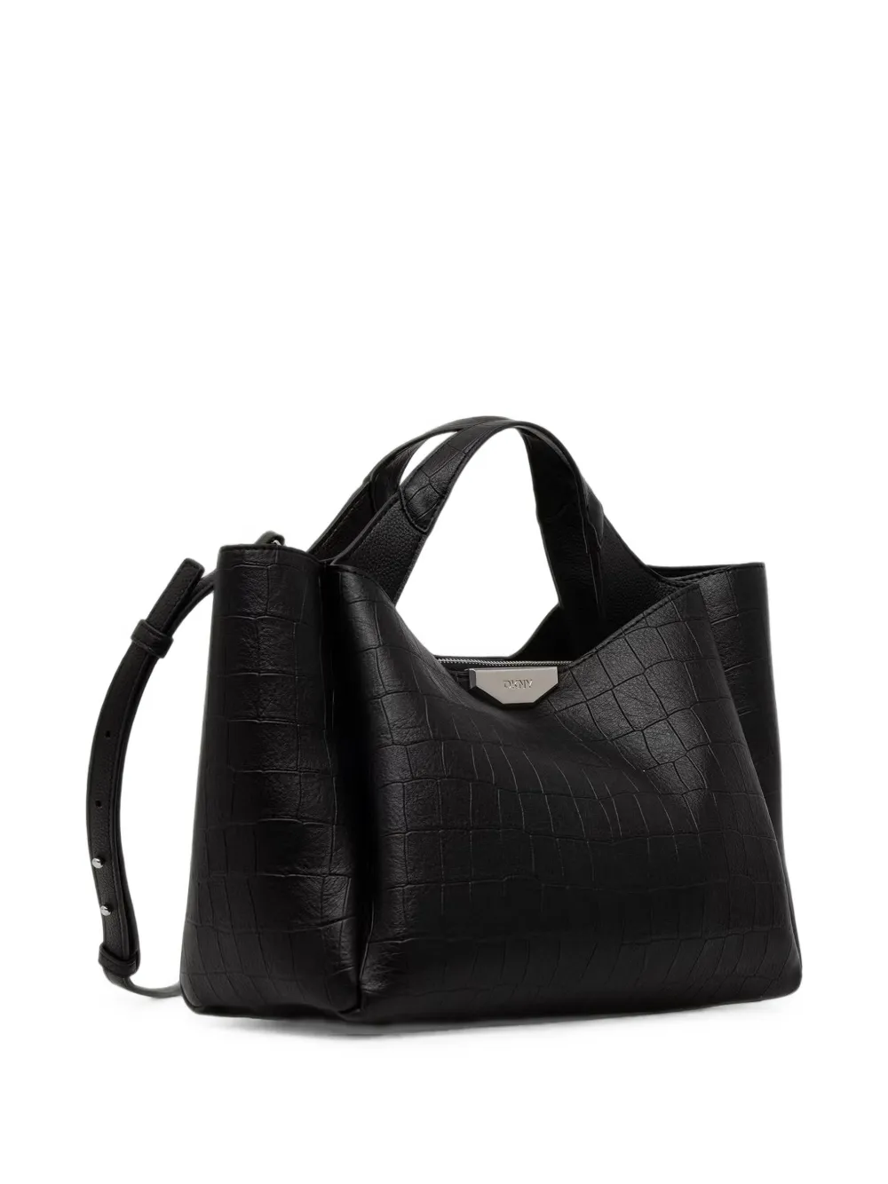 DKNY croc-effect tote bag Zwart