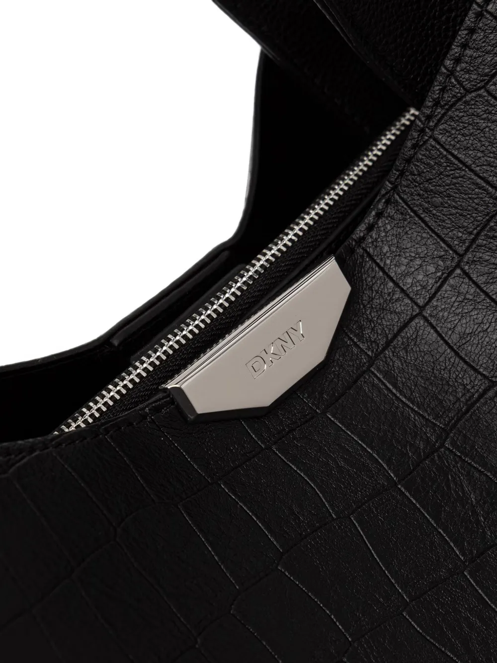 DKNY croc-effect tote bag Zwart