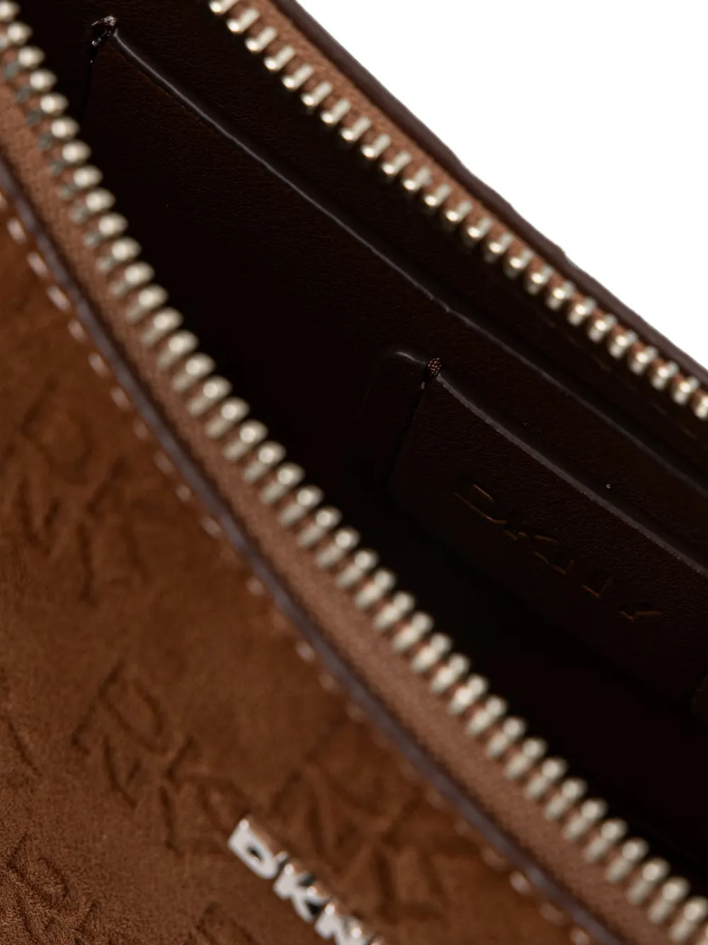 DKNY Schoudertas met logo-reliëf Bruin