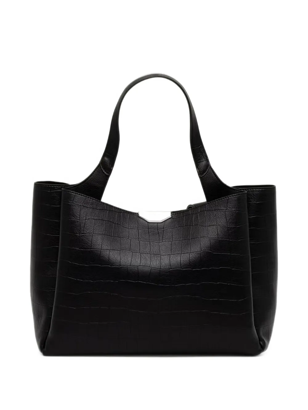 DKNY croc-effect tote bag Zwart