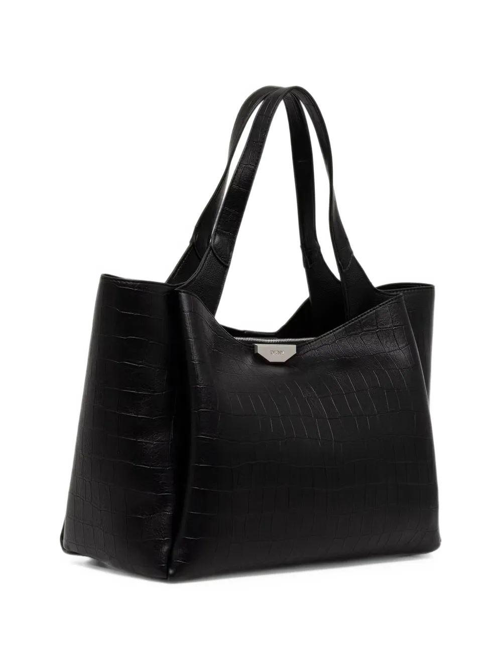 DKNY croc-effect tote bag Zwart