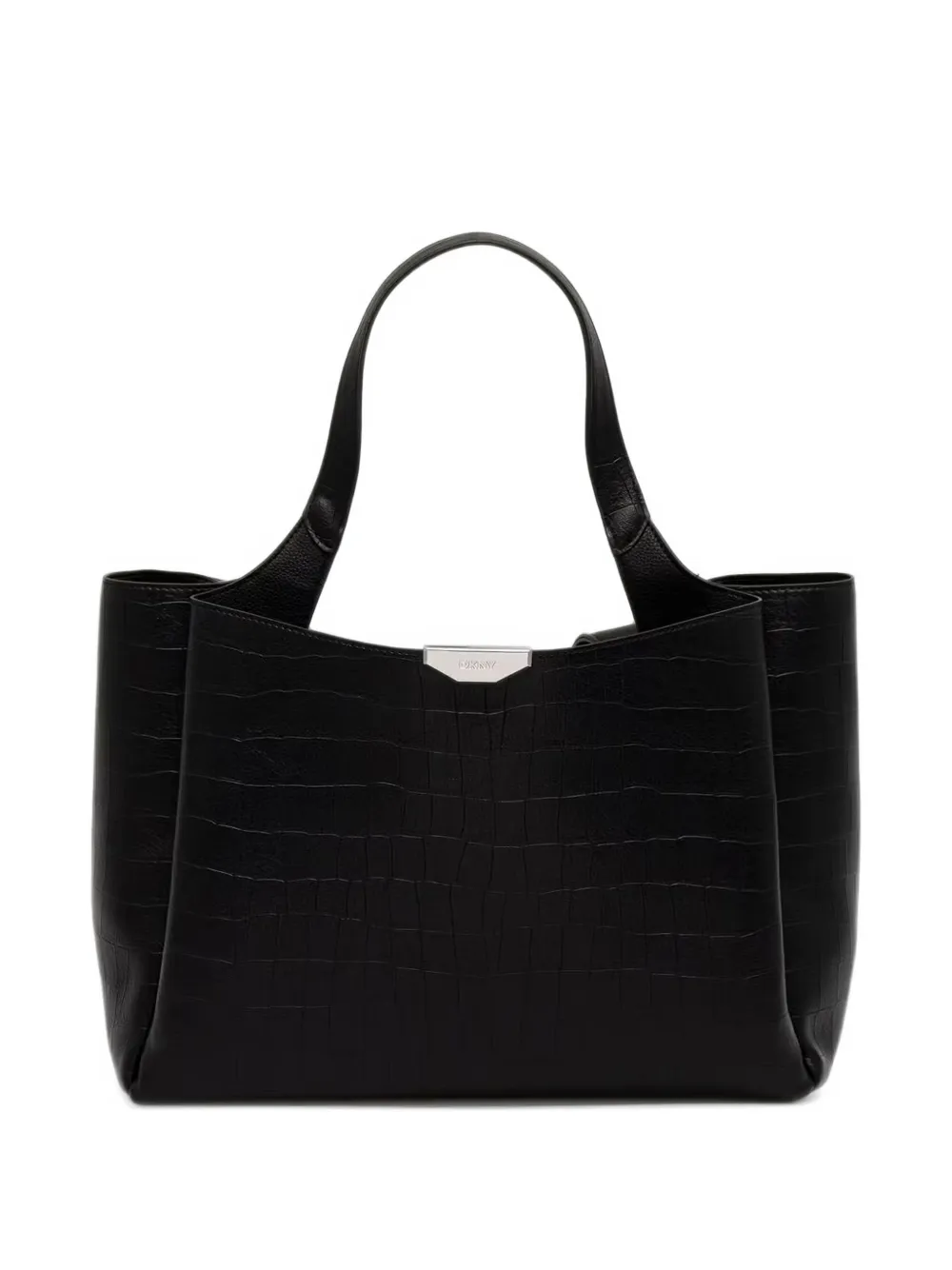 DKNY croc-effect tote bag Zwart